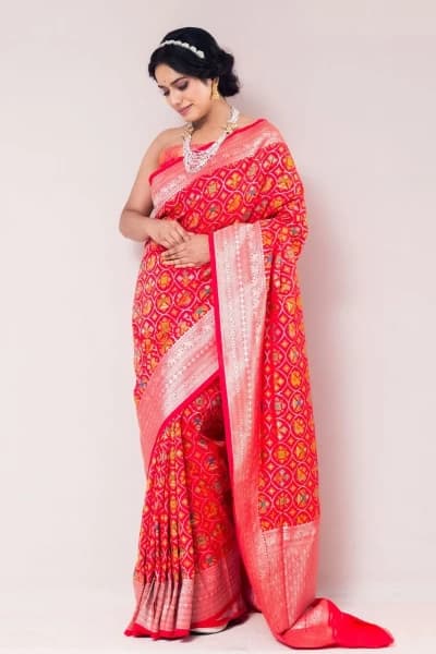 Red Blended Silk Saree