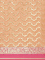Weaved Geometrical Pink Colored Liva Saree