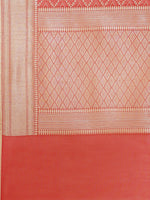 Weaved Red Colored Heavy-Look Liva Saree