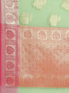 Weaved Seagreen Colored Fancy Liva Saree