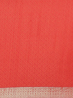 Weaved Red Colored Fancy Liva Saree