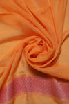 Woven Yellow Georgette Silk Sari- Traditional Rangkart Jaal