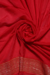 Woven Peach Georgette Silk Sari- Traditional Jaal