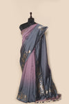 Fancy Banarasi  Mauve Silk Sari- Parsi Inspired Design