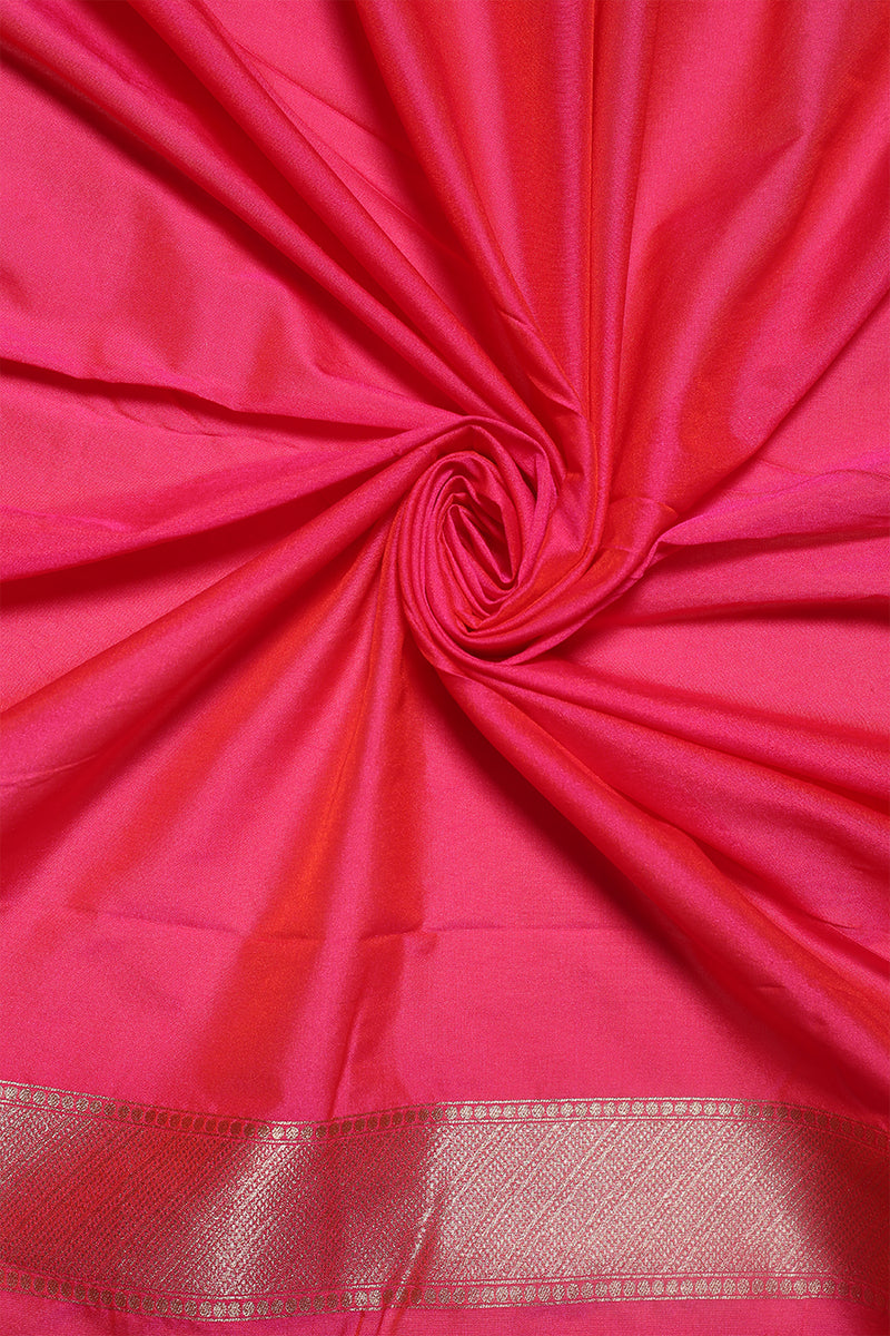 Fancy Banarasi  Pink Silk Sari- Traditional Motif