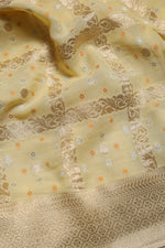 Georgette Silk Lemon Yellow Sari- Traditional Bandhani