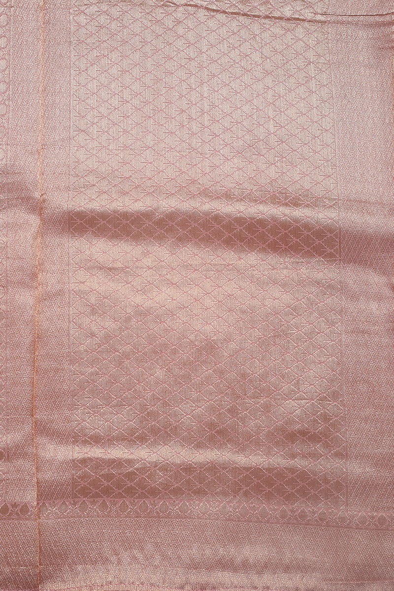 Woven Pink Kora Silk Sari-  Traditional Jaal
